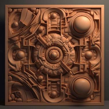 Patterns and decorations stl matrix 3 3d model